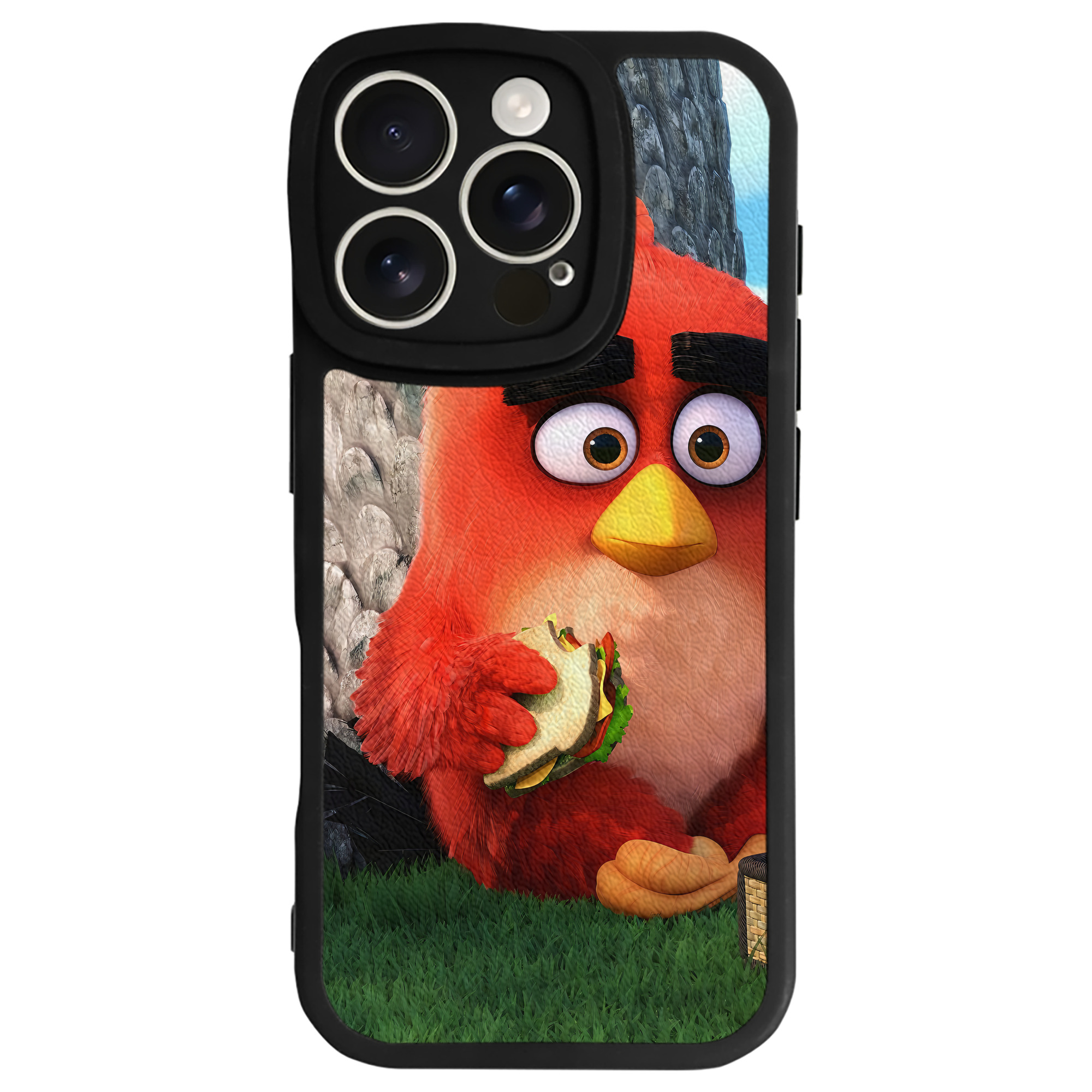（画像用） Angry Birds アングリーバード 【iPhone 16シリーズ対応】シリコンスマホケース（レザー調） 材質：シリコン